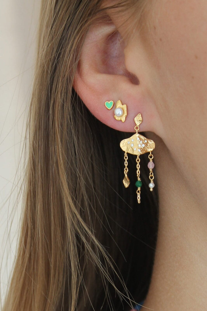 Stine A - Petit Shelly Pearl Earring - 1289-02-S Øreringe 