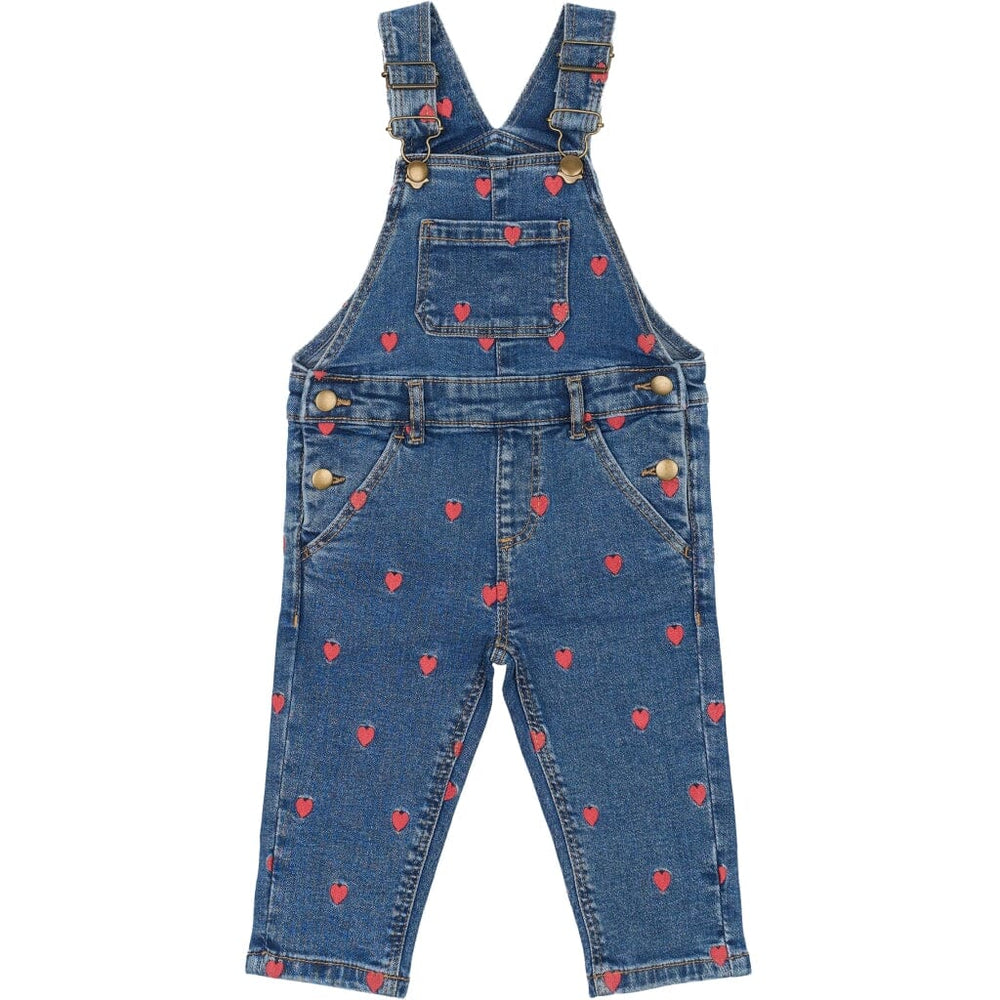 The New Siblings - Tnslovia Denim Dungarees - Medium Blue Denim Wash Heldragter 