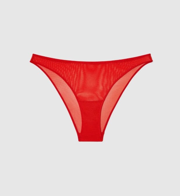 Understatement Underwear - Mesh Bikini Briefs - Fiery Red Underbukser 