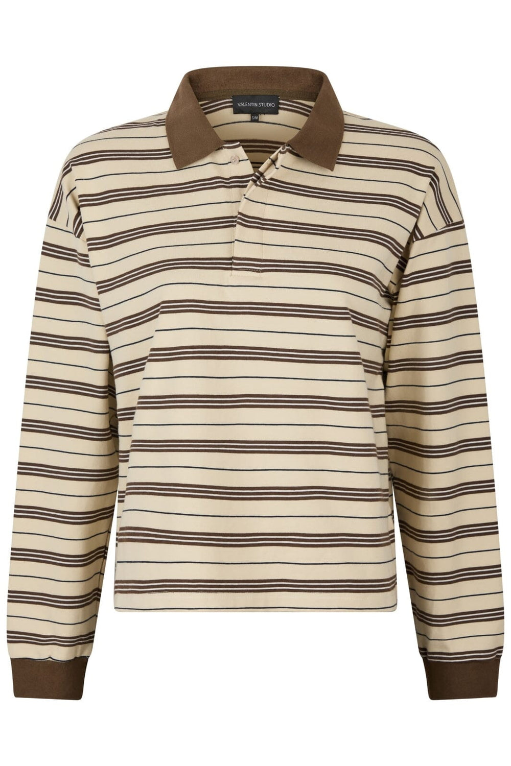 Valentin Studio - Polo Stripe Blouse Ivory - Ivory Bluser 