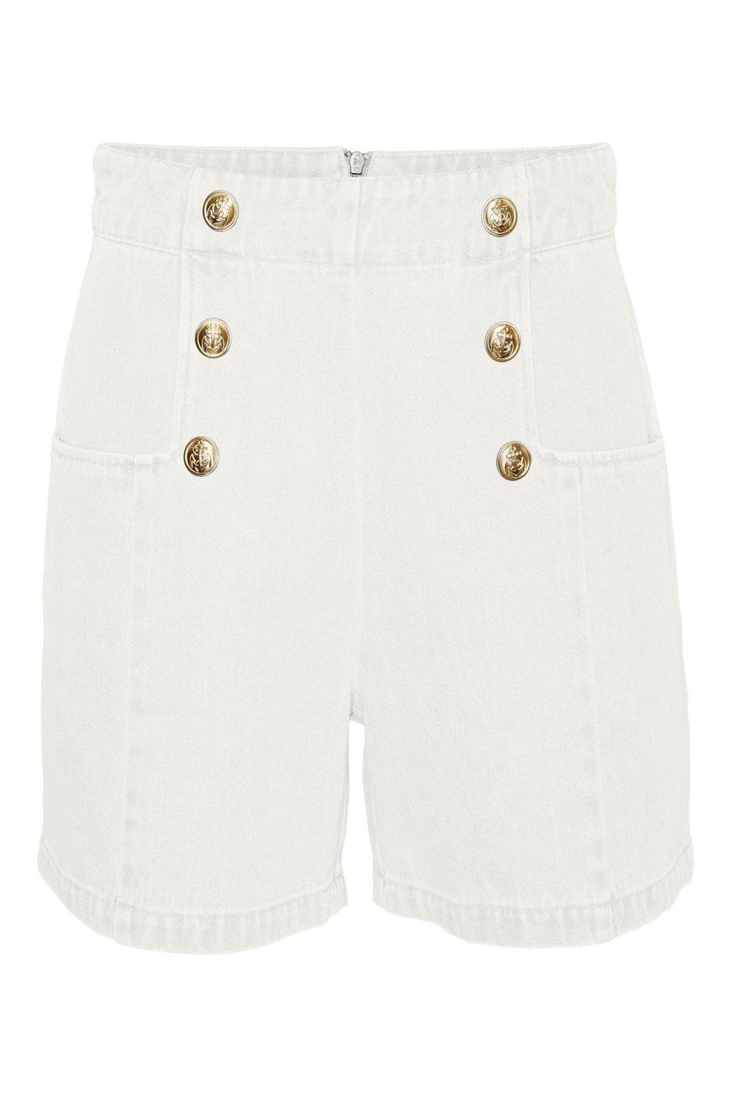 Vero Moda - Vmmartine Hr Short But Denim Shorts Lcs - Snow White - Shorts 