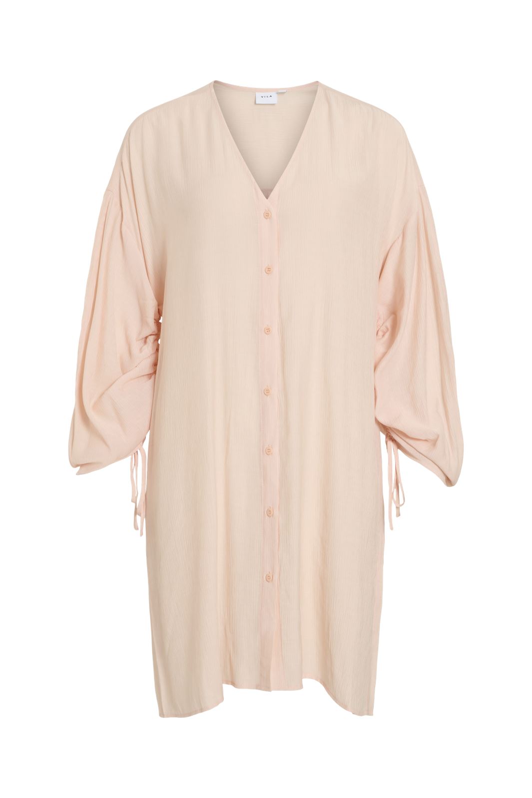 Vila - Vikana L/S Detailed Sleeve Dress - 4732285 Rose Smoke