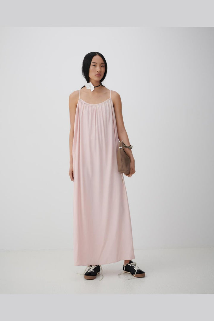 Vila - Vikanna Strap Long Dress - 4738529 Rose Smoke