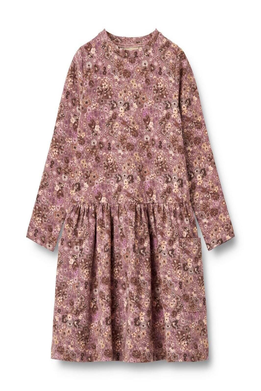 Wheat Main - Jersey Dress L/s Bessie - 1347 Lavender Flowers