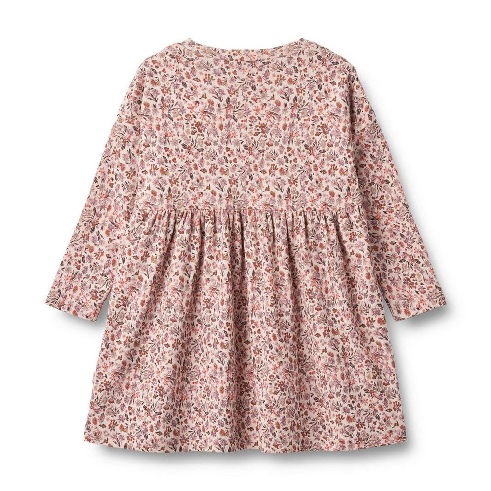 Wheat Main - Jersey Dress L/s Emmy - 1169 Pale Rose Flowers