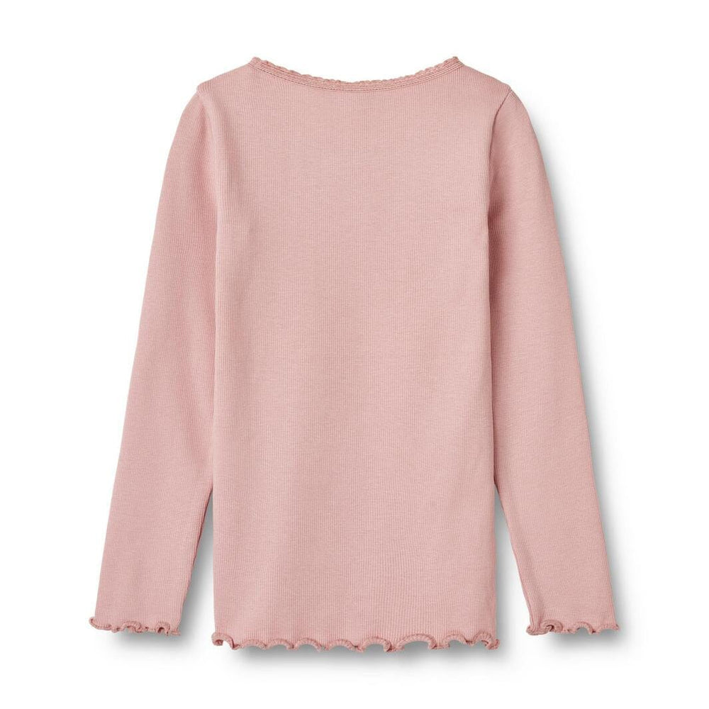 Wheat Main - Rib T-shirt L/s Reese - 1188 Rose Frost