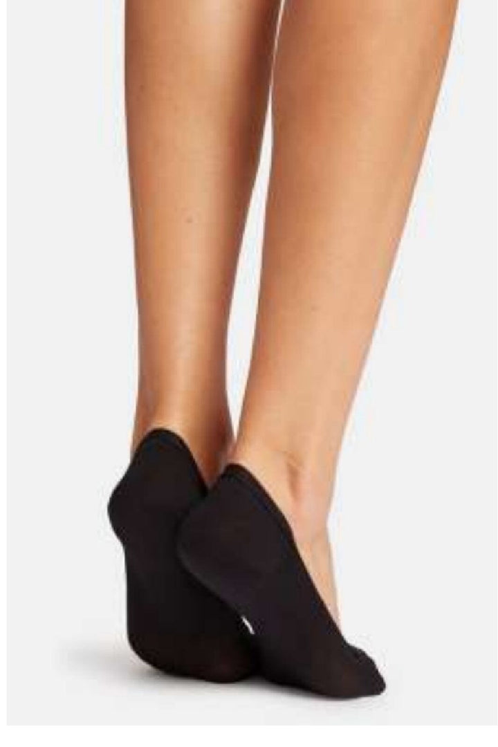 Wolford - Cotton Footsies Socks - Black Strømper 