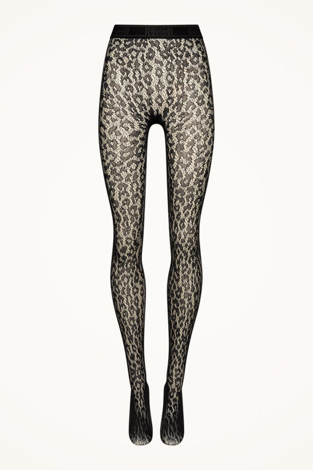 Wolford - Leo Lace Tights - 7005 Black Strømpebukser 