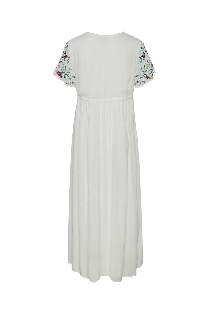 Y.A.S - Yaschella Ss Maxi Dress Fest - 4557891 Star White W. Embroidery