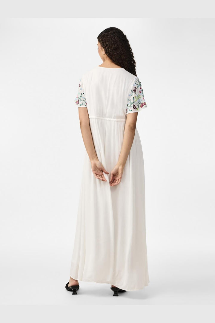 Y.A.S - Yaschella Ss Maxi Dress Fest - 4557891 Star White W. Embroidery