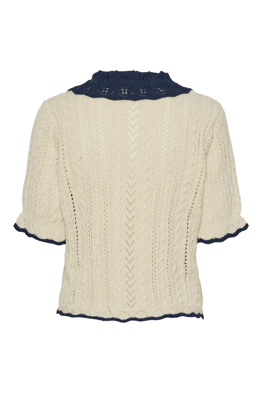 Y.A.S - Yasevia Ss Knit Top - 4508530 Birch Dress Blues