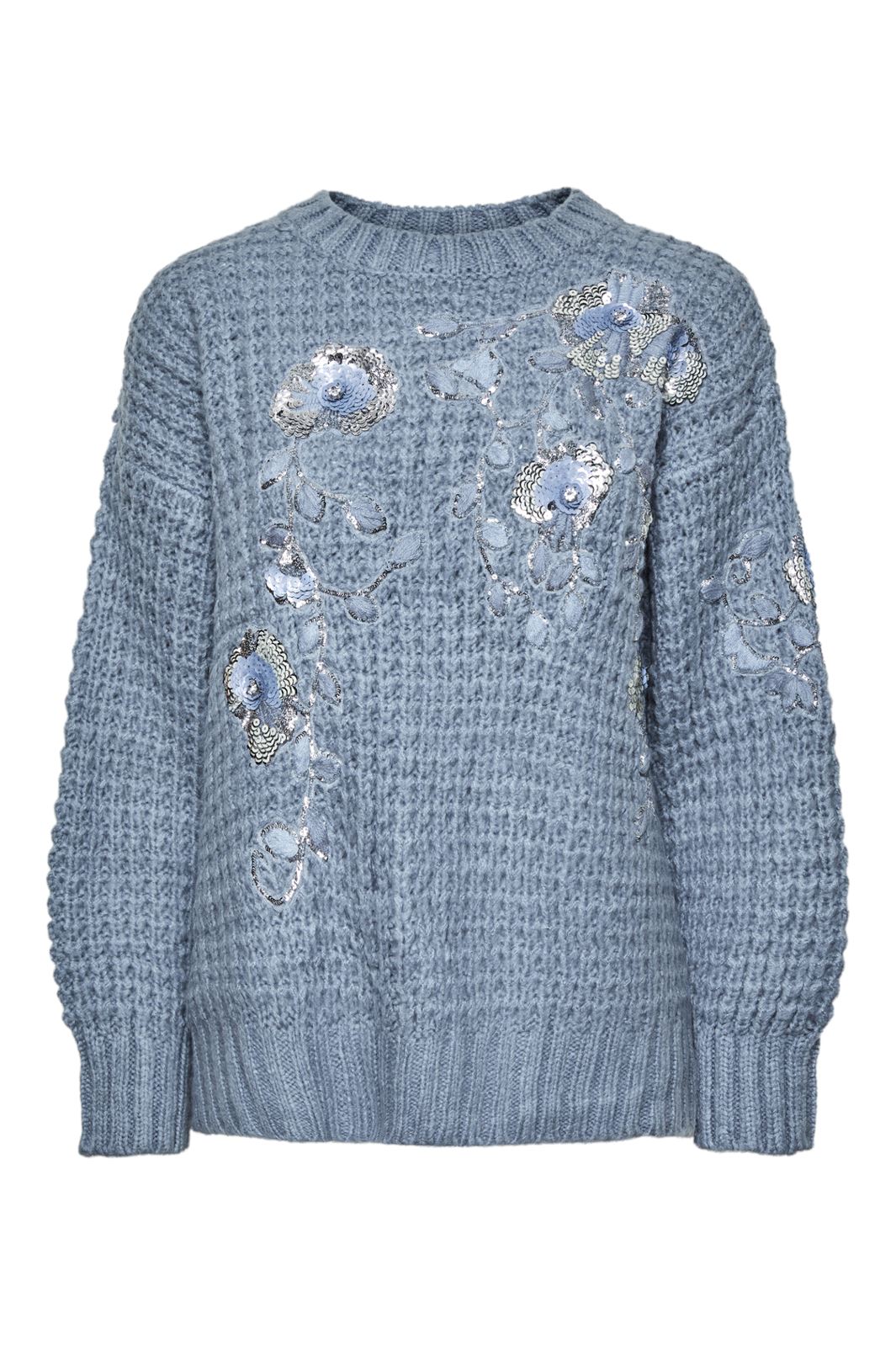 Y.A.S - Yasfinda Ls Knit Pullover - 4571068 Dusty Blue