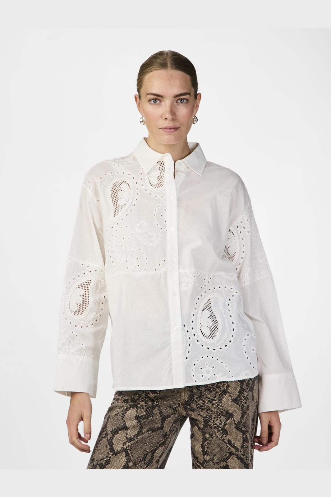 Y.A.S - Yasjayde Ls Shirt - 4665177 Star White