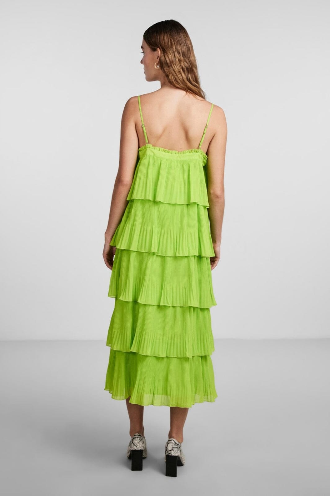 Y.A.S - Yaspimo Strap Midi Dress S. Show - Lime Green Kjoler 