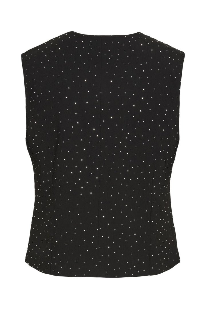 Y.A.S - Yasrhine Waistcoat - 4559812 Black Rhinestones