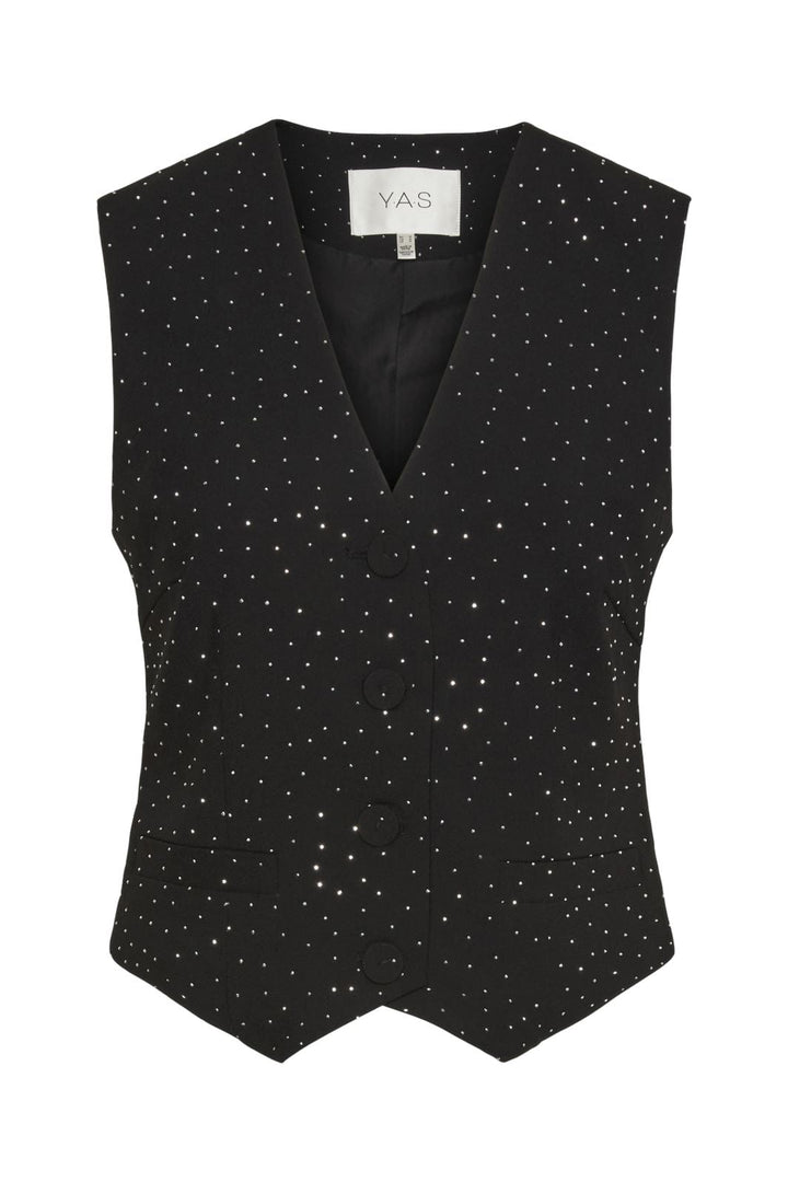 Y.A.S - Yasrhine Waistcoat - 4559812 Black Rhinestones